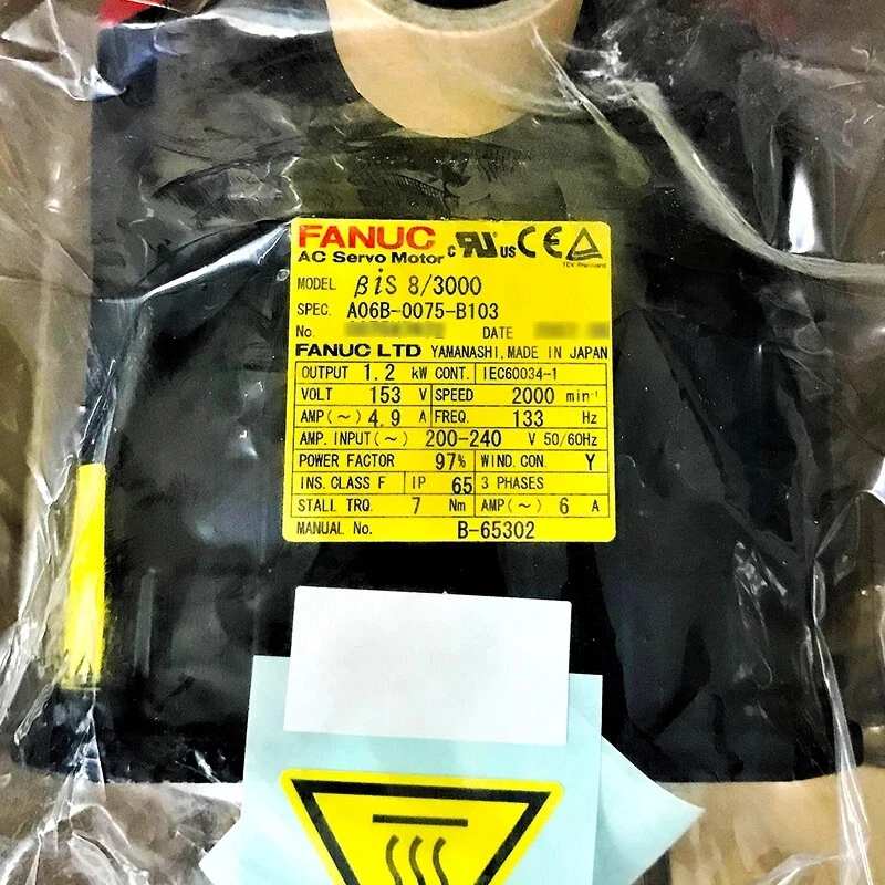 

Fanuc A06B-0075-B103 Servo Motor In Stock Fast Shipping