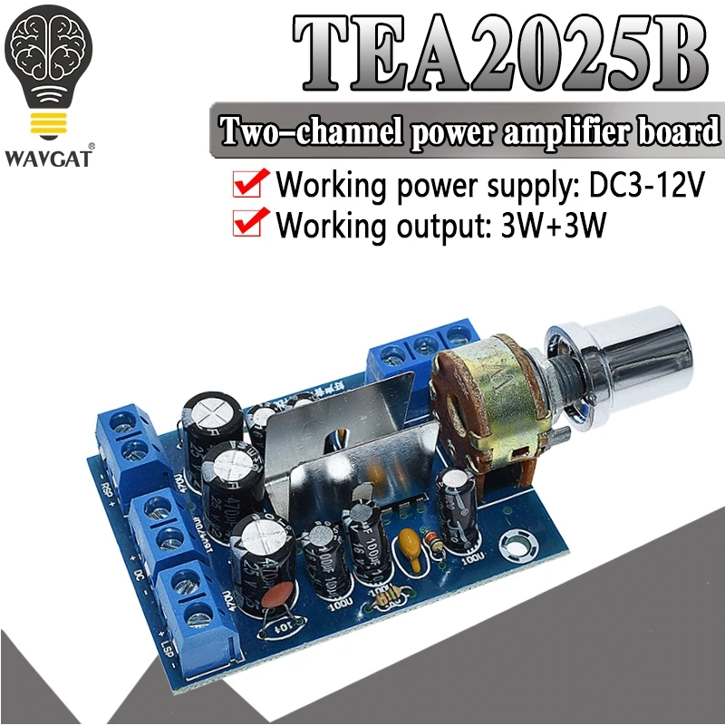 TEA2025B Mini płyta wzmacniacza audio Podwójna płyta wzmacniacza stereo 2.0 do głośnika PC 3W + 3W 5V 9V 12V CAR