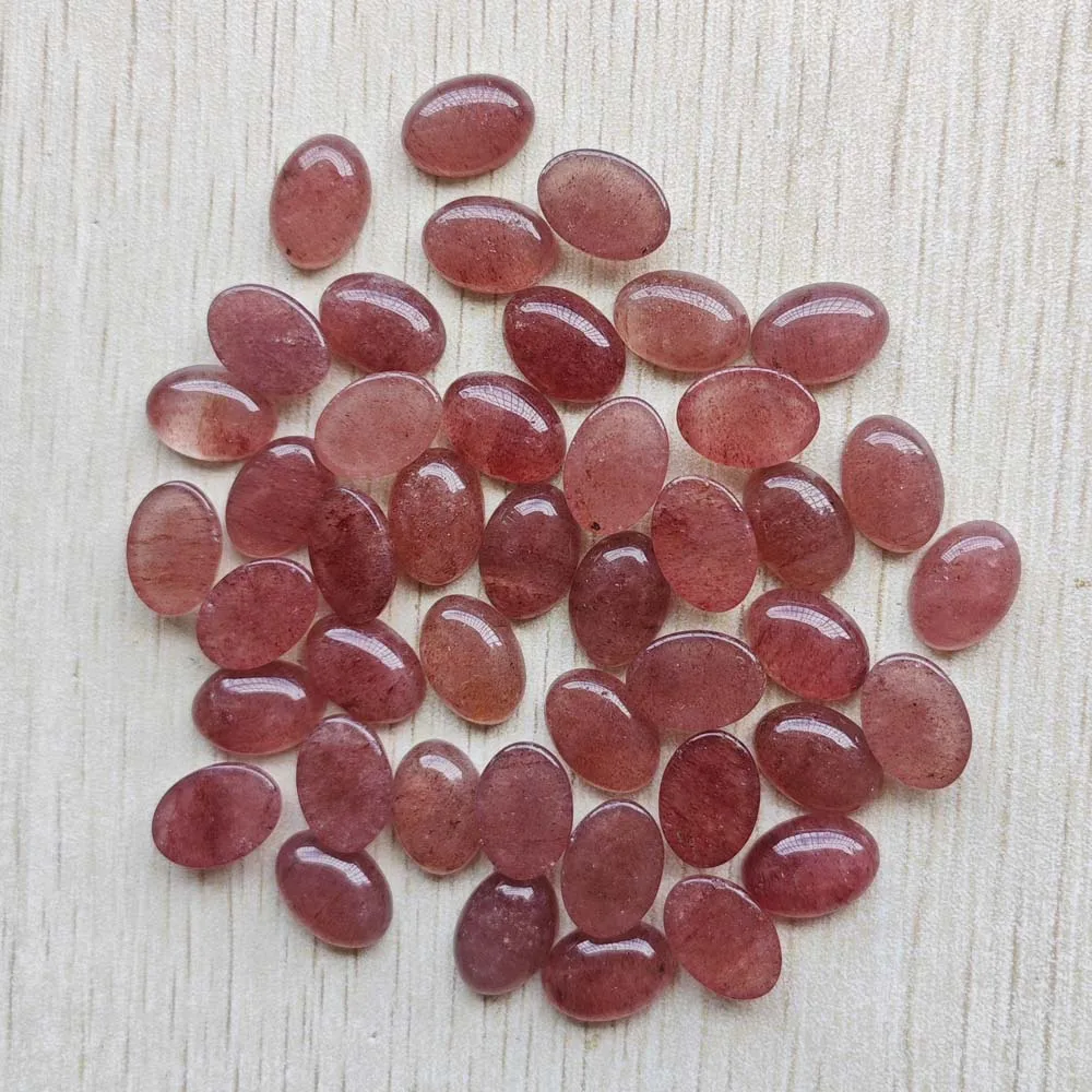 Fashion Good quality natural strawberry gold color stone Oval CAB CABOCHON beads 10x14mm for jewelry making Wholesale 50pcs