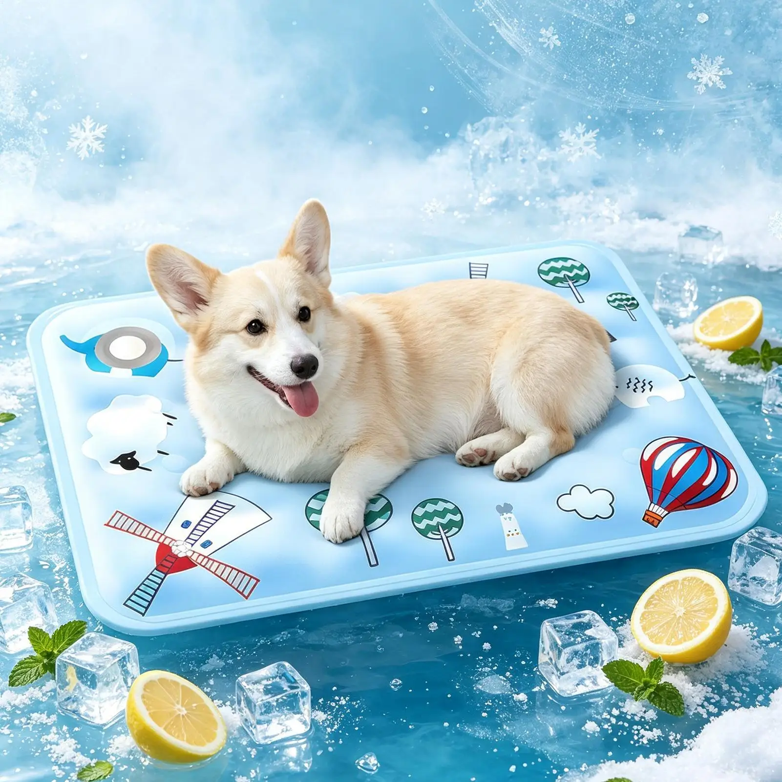Summer Pet Ice Bed Gel Coolable Cushion With Water Filling Design Anti Wear Waterproof Cooling Mat For Household Dogs And Cats