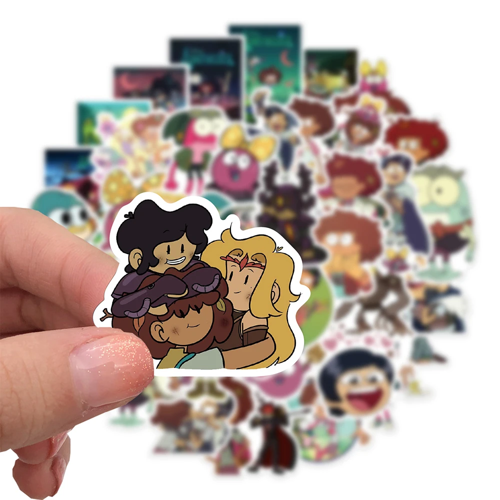 10/30/50pcs disney kreslený amphibia nálepky pro děti DIY skateboardu chladnička notebook hudební album vodotěsný hračka anime obtisky nálepka