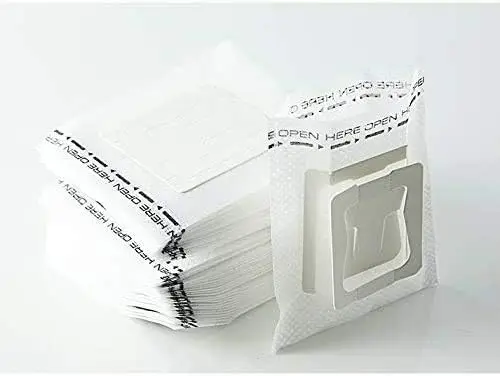 50 Pcs Disposable Coffee Filter Bags for Single Serve Drip Coffee, Portable Hanging Ear Design for Travel, Camping, Home, Office view 6