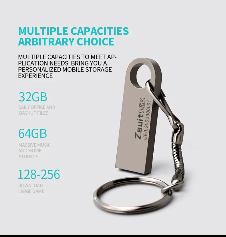 USB-флеш-накопитель USB 2.0, 128 ГБ, водонепроницаемый, 32 ГБ, USB-накопитель, 64 ГБ, USB-флешка