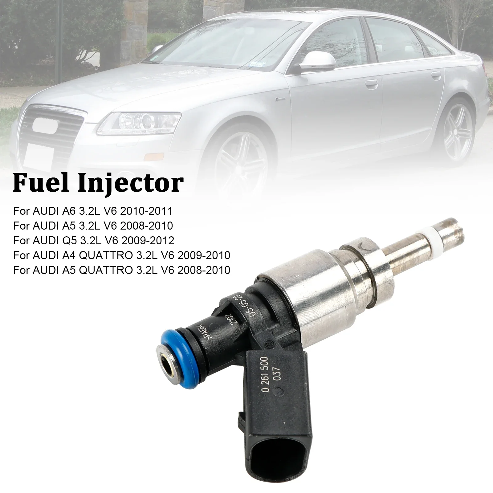 

X-T 1 шт. топливная форсунка 06E906036F подходит для Audi Q5 A4 A5 A6 3.2L V6 2008 2009 2010 2011 0261500037