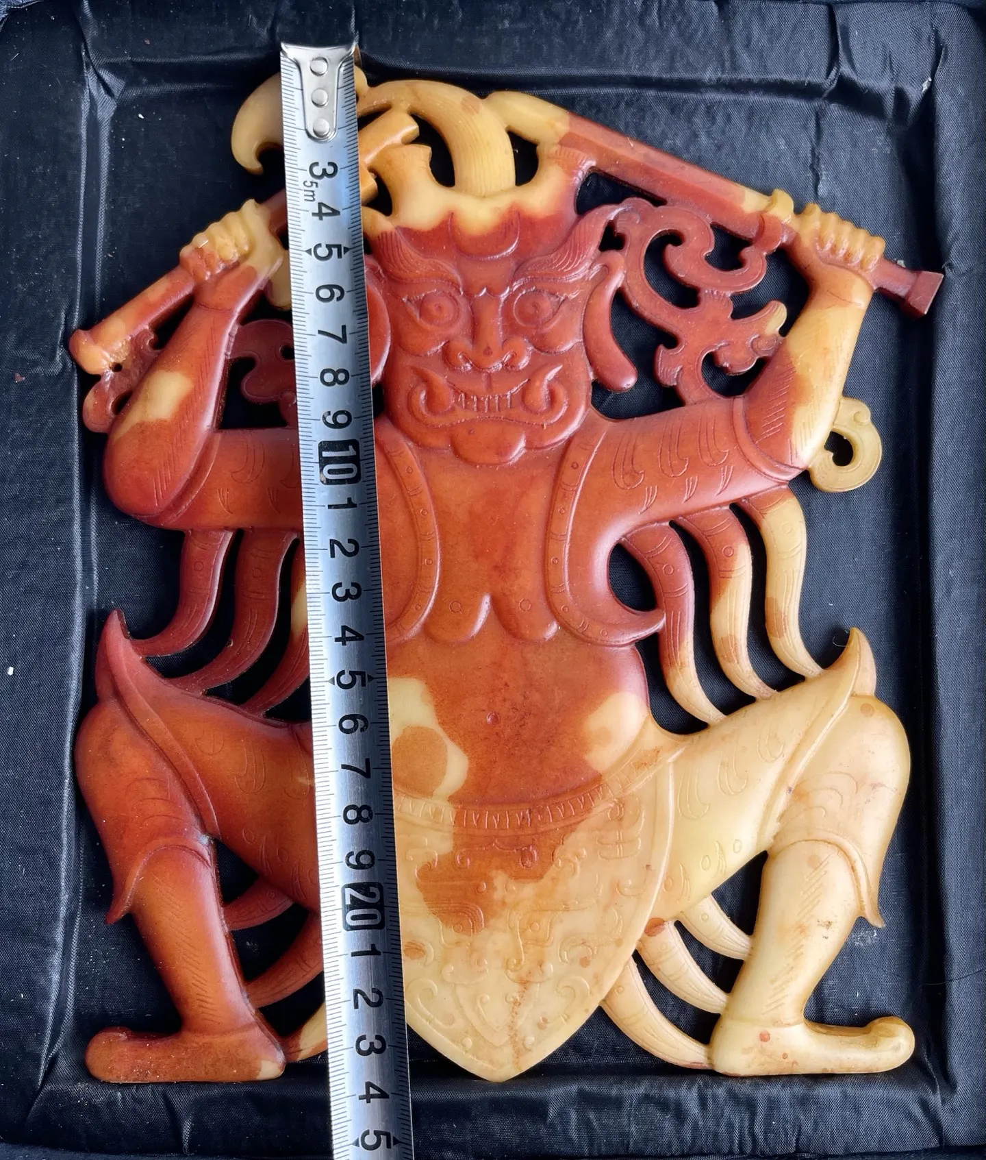 Rare Old HanDynasty(25--186) Xiu yuan Jade Heavenly deity statue,hand carving crafts,best collection&adornment,free shipping