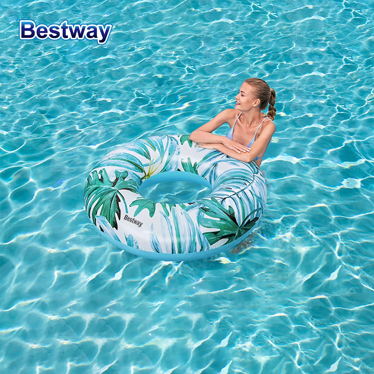 Bestway36237-flotteur gonflable pour piscine, palmier tropical, pour l'été