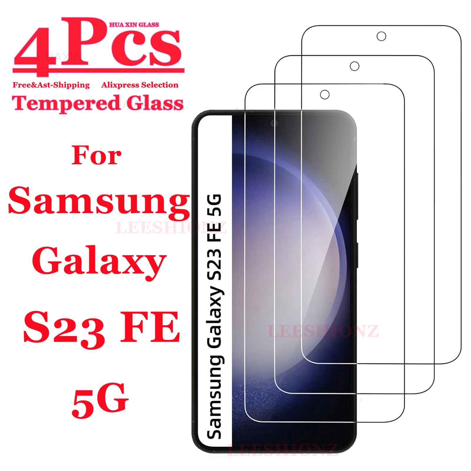 99D tempered glass screen protector for Samsung Galaxy S23FE 5G, 1 to 4PCs