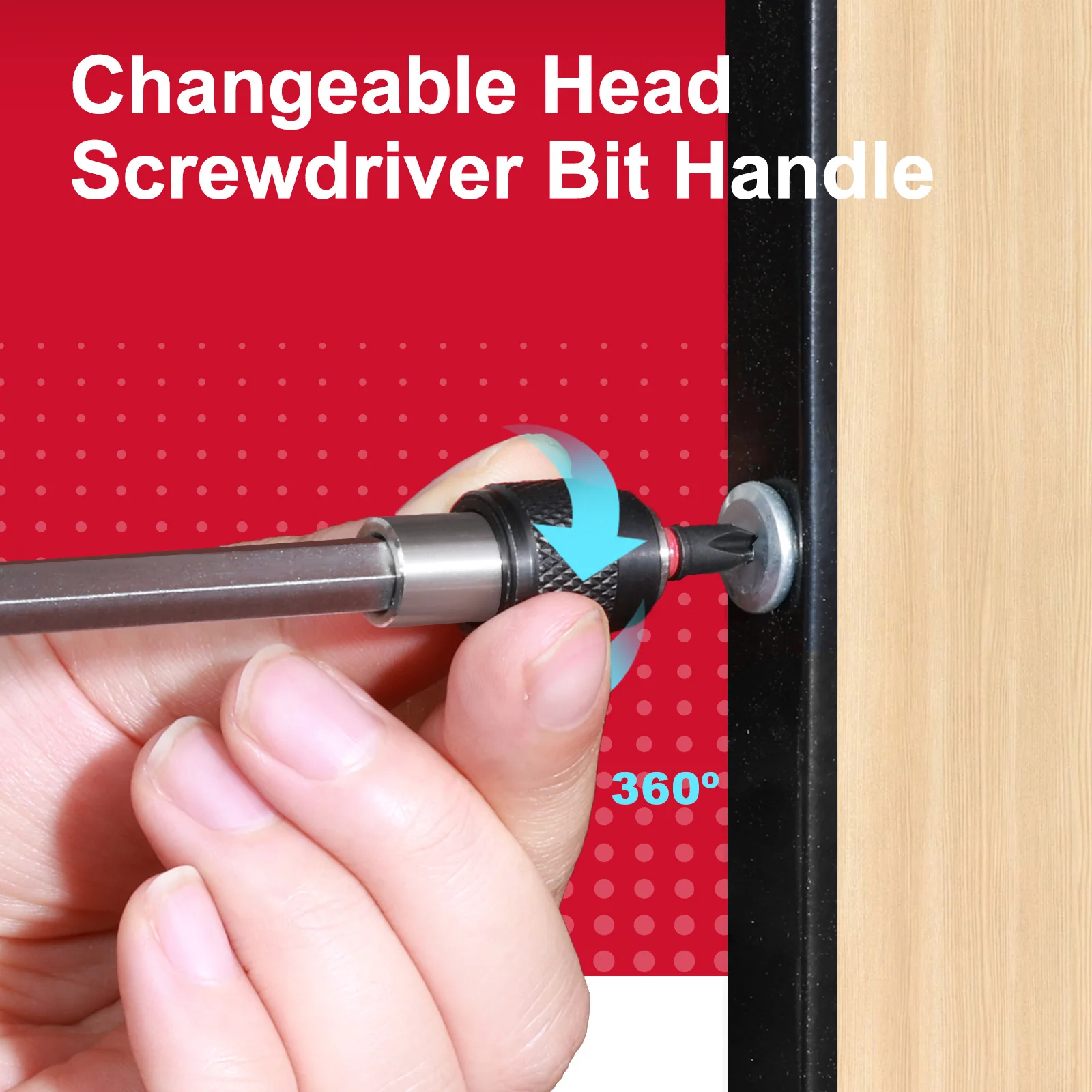 Geinxurn Magnetic Changeable Head Manual Screwdriver Set Include Quick Change Screwdriver and Impact S2 Screwdriver Bit