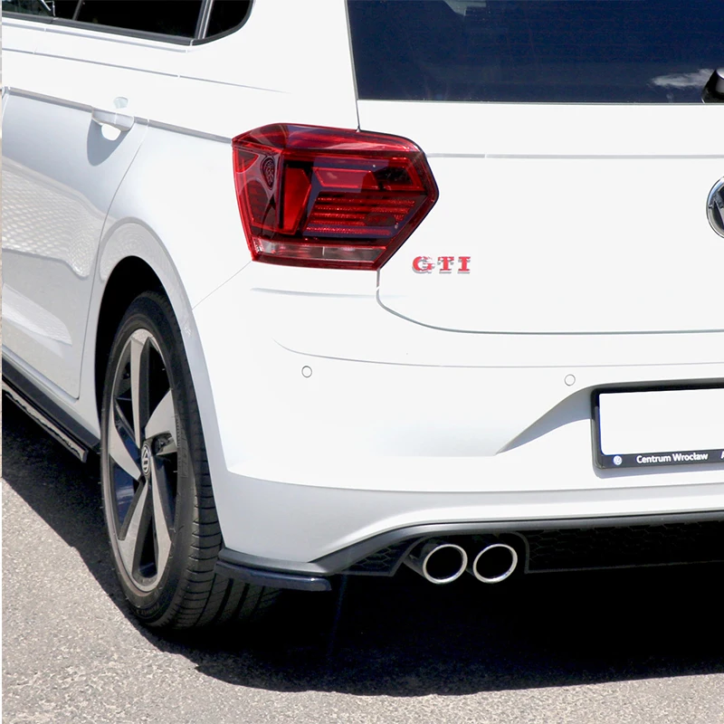 ل VW Polo Mk6 AW GTI R-Line 2017-2021 قبل Lci مانع صدمات خلفي للسيارة الجانب الفاصل ماكستون نمط المصد الخلفي الناشر سبويلر ضبط