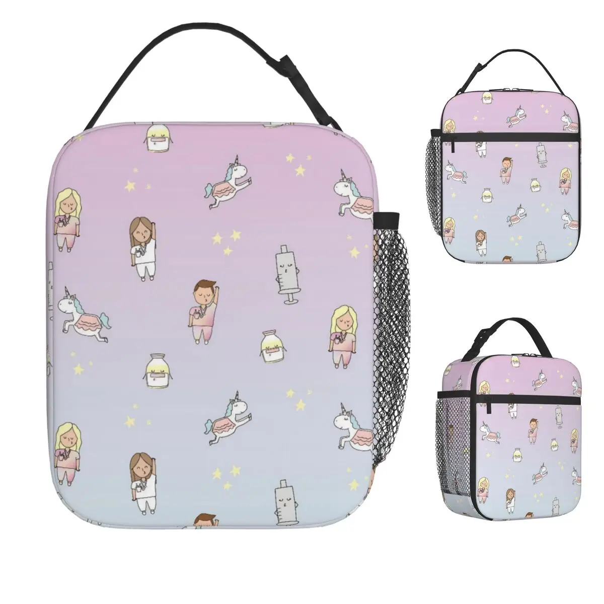 

Enfermera En Apuros Medical Nurse And Doctor Lunch Bag Portable Lunch Box Travel Cooler Bag Casual Oxford Thermal Tote Handbags