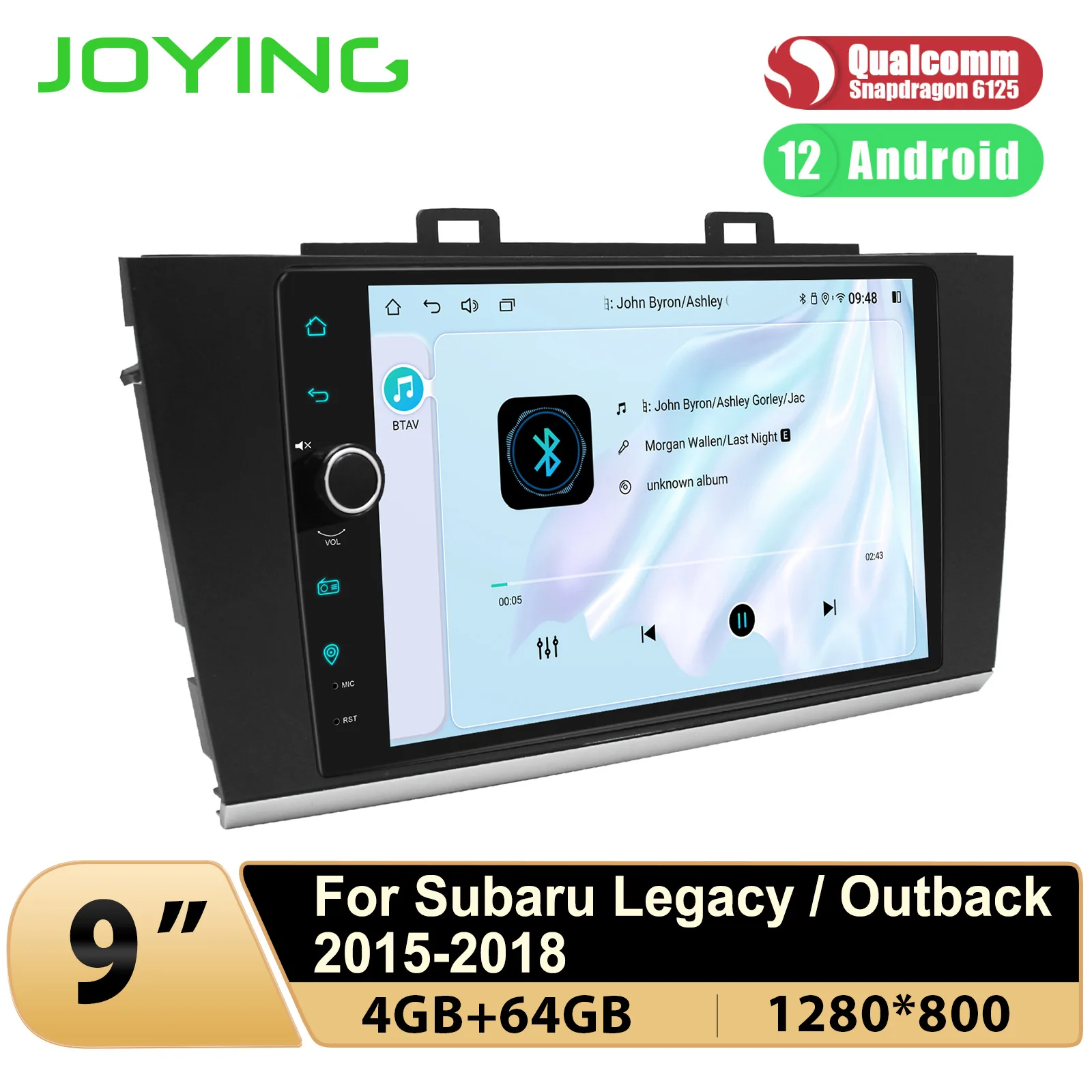 JOYING Plug and Play 9 Inch Car Radio Stereo Head Unit With Carplay Android Auto For Subaru Legacy Outback 2015 2016 2017 2018