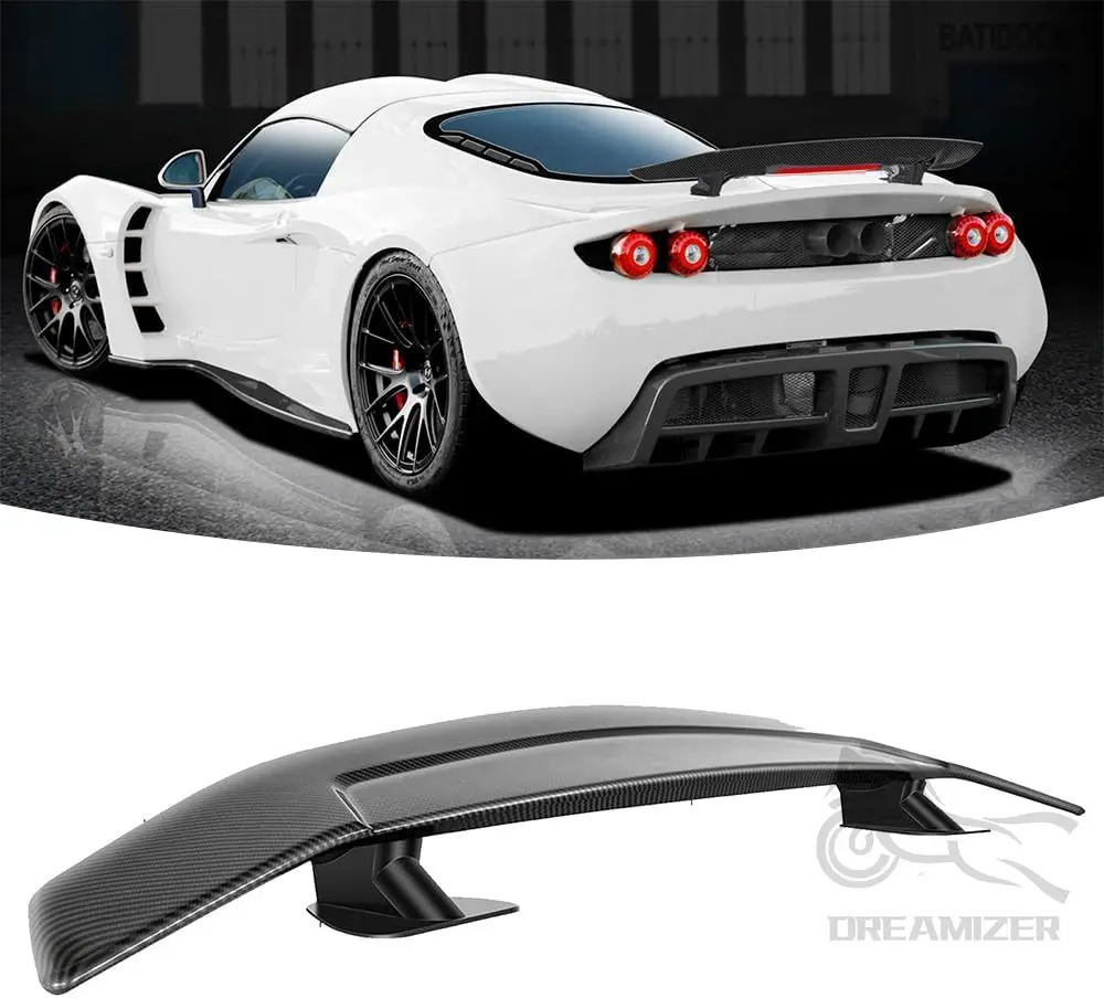 

Universal Rear Spoiler Wing 47" GT Style Trunk Spoiler Wing Universally Fits JDM Style Sedan Gloss Black ABS Racing Spoiler Wing