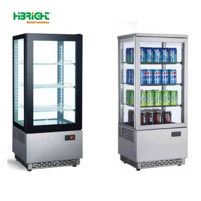 

custom.Commercial R290 Refrigerant LED Lights Beverage Display Supermarket Refrigerator