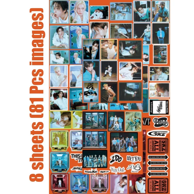 81pcs SKZ  Waterproof Sticker Set – “THIS & THAT” “RUN IT” K-POP Doodle Decals  Perfect Gift for STAY