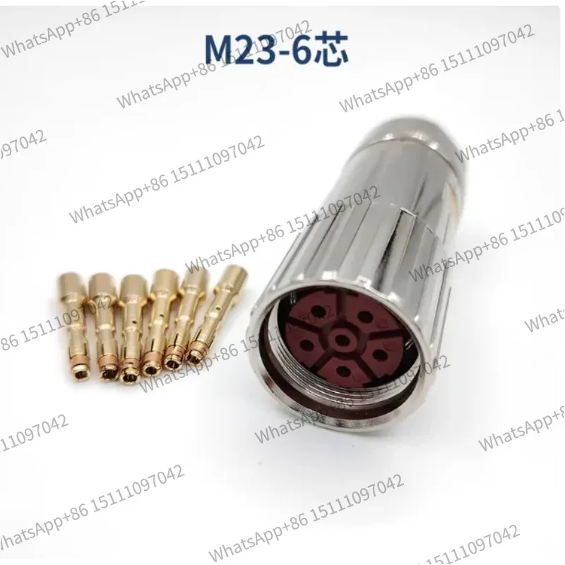 1pcs M23 connector compatible with Siemens S120 servo motor power cable, 6-core and 8-core plug 0LU00