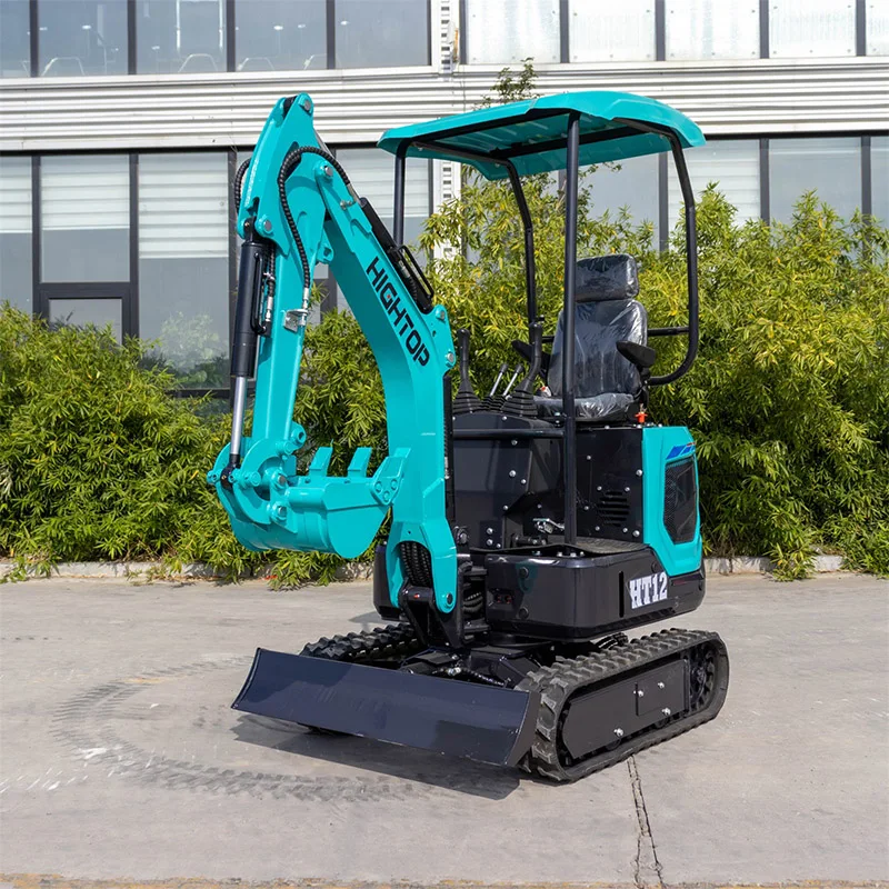 Hightop 1.2Ton  Home Use Excavator Smaller 1200Kg China Hydraulic Crawler Excavator Mini Digger