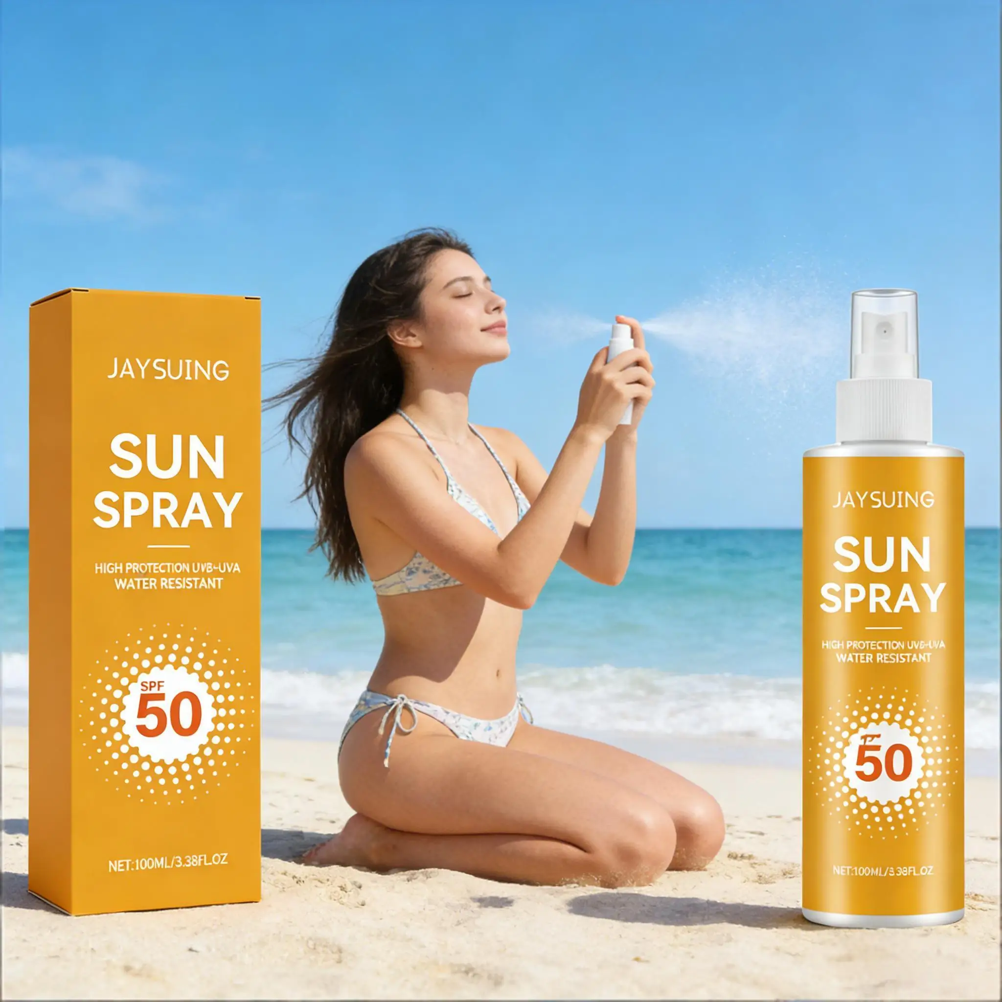 Sunscreen Spray Anti UV Face Body Protector Solar Blocker Anti-Aging Defense Long Lasting Sun BlockMoisturizing Skin Care 100ml