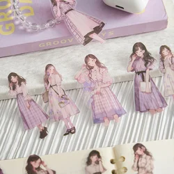 30pcs/pack PET Stickers DIY Scrapbooking Collage Diary Aesthetics Decor Sticker Card Making Scrapbook Materials Craft Daily Plan