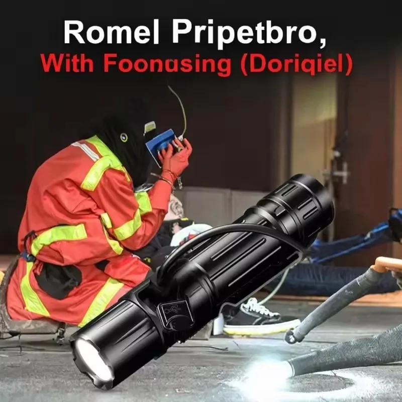 

TN02 20W High Power Led Flashlights 1800LM Tactical Torch with magnetic Type-c Rechargeable Camping Emergency Lantern