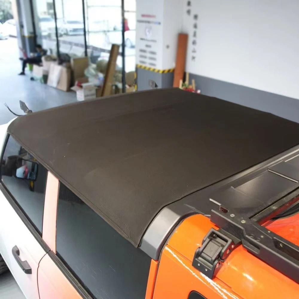 Waterproof Convertible Kit Black Flannel Sunshade Roof Cover Retractable 2/3 Soft Top For Ford Bronco 2021-2024