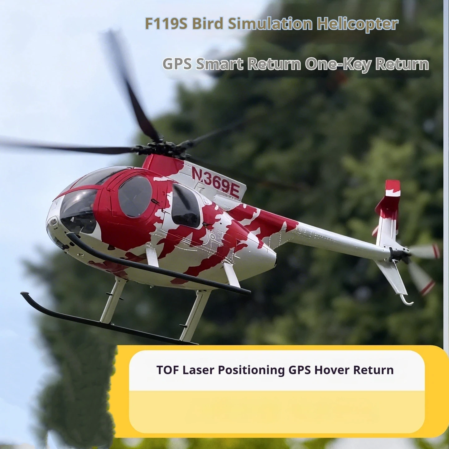 F119s Remote Control Helicopter Little Bird Armed Gps Positioning Military Simulation Rc Model For Adult Outdoor Hobby