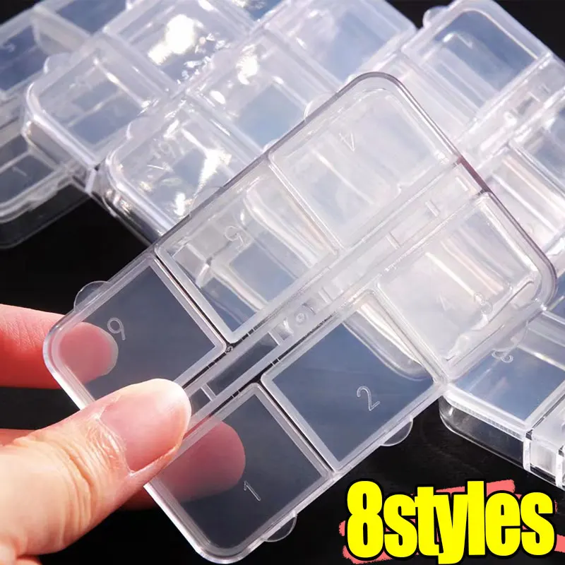 

8 Style Transparent Plastic Storage Jewelry Box Compartment Adjustable Container Storage Boxes Beads Ring Earring Organizer Case