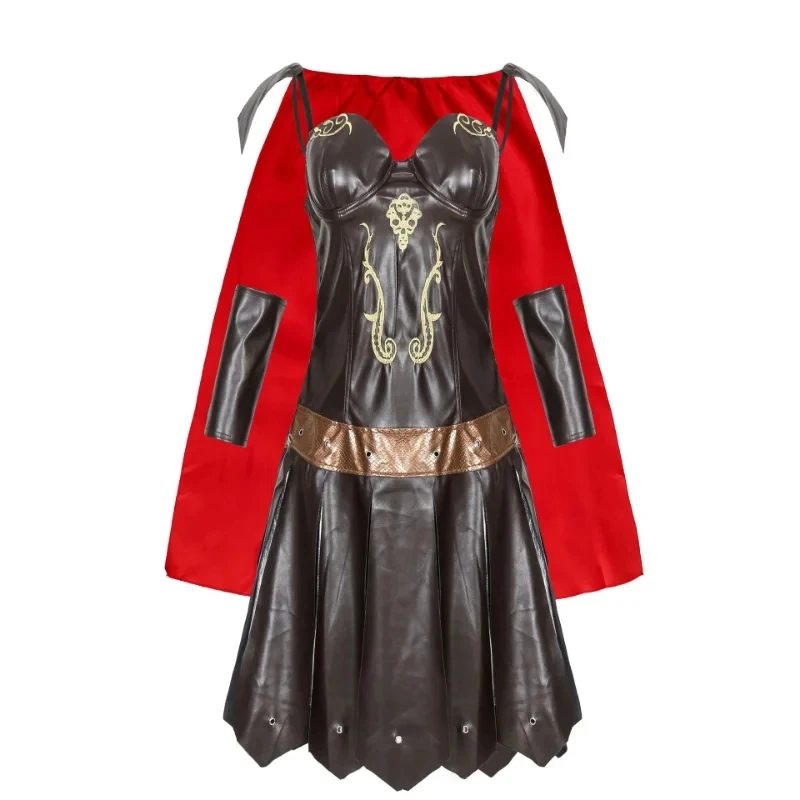 Princess Xena Spartan 300 Warriors Costume Halloween Women\'s Mediaeval Roman Princess Gladiator Soldier Cosplay Fancy Dress