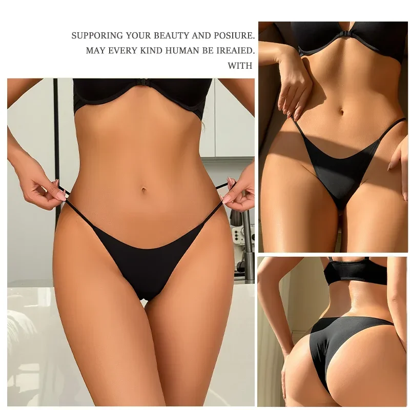 10Pcs/Set Women Seamless Briefs Painted Design Thin Strap Low Waist High Flexibility Panty Underwear Ladies Briefs Women S-XL