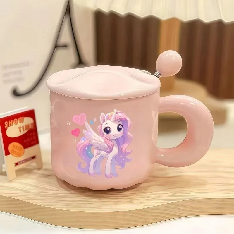 Tazza in ceramica My Little Pony simpatico cartone animato Twilight Sparkle Pinkie Pie, tazza d'acqua domestica personalizzata di alta qualità per ragazze