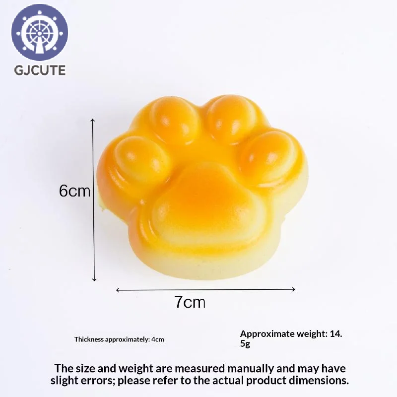 Cat Paw Bread  Toy Decompressing Stress Relief Slow Rebound Pinch Toy Squeeze Fidget Cute Desktop Ornament Gift