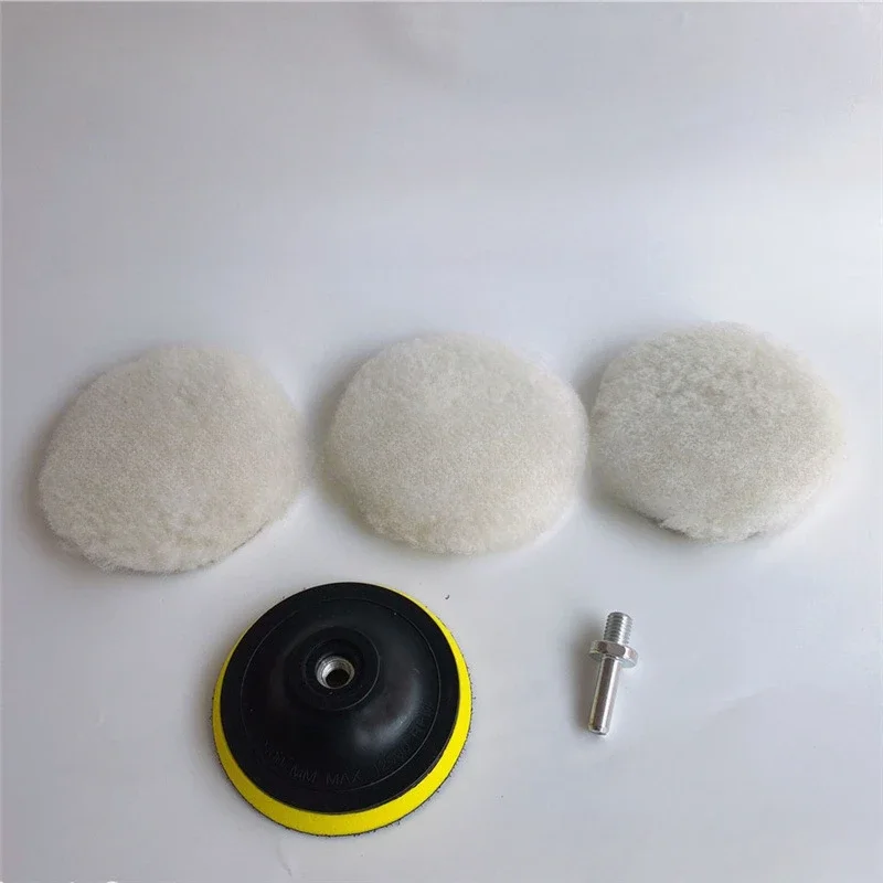 3/4/5/6/7-inch 5-piece Set Self-adhesive Polishing Disc 5-piece Set Car Beauty Polishing Waxing Cleaning Wool Set Sponge Disc