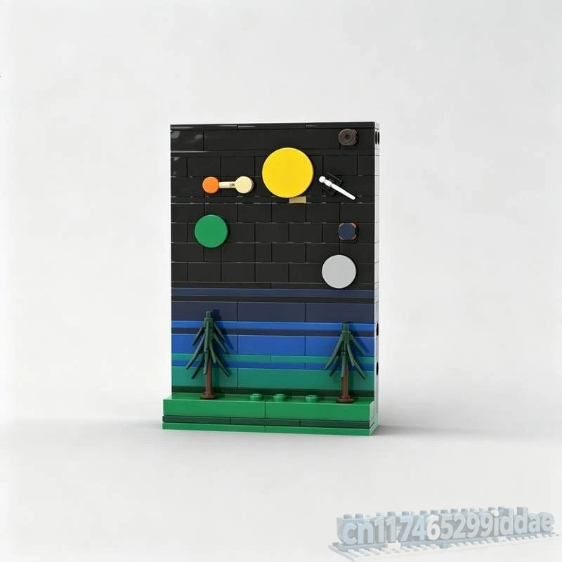 204PCS Space Age Galaxy Planet Model Custom Puzzle DIY Creative Assembly Educational Toy Bricks Gift Collection Display Learning
