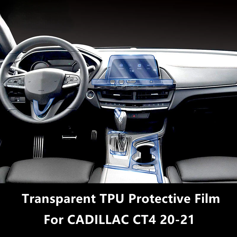 

For CADILLAC CT4 20-21 Car Interior Center Console Transparent TPU Protective Film Anti-scratch Repair Film Accessories Refit