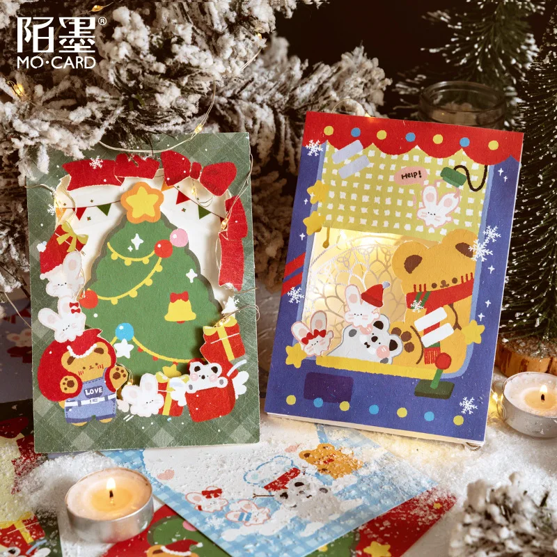 15pcs/lot Memo Pads Sticky Notes Cartoon Christmas Retro Paper diary Scrapbooking Stickers Office School stationery Notepad