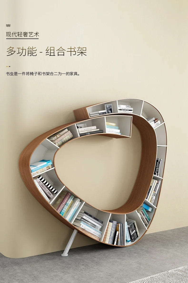 رف كتب من الحديد المطاوع، رف عرض إبداعي لتزيين أرضية المكتب على الحائط