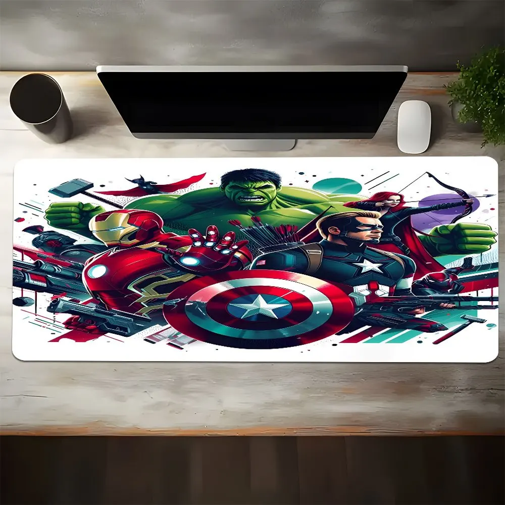 1pc Marvel Captain America Gaming Mouse Pad - Large Multi-Functional Rubber Base Desk Mat with Vibrant Superhero Design, Perfect