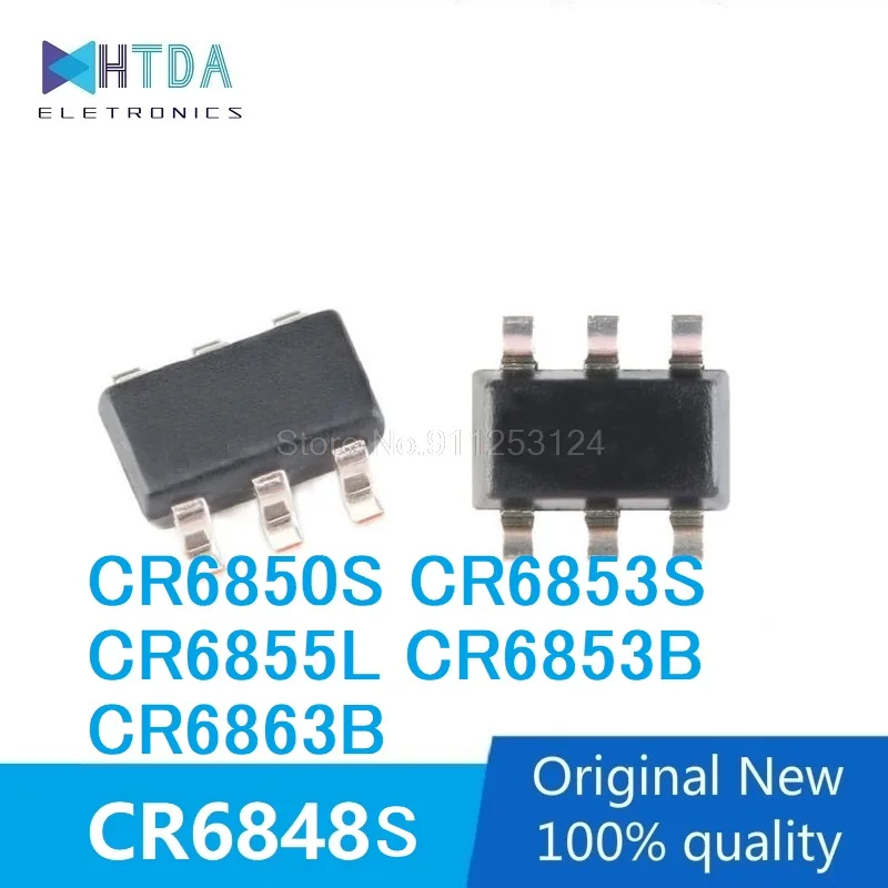 20pcs/lot CR6848 CR6848S CR6850S CR6853S CR6855L CR6853B CR6863B SOT23-6 IC In Stock