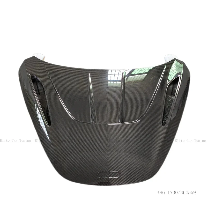 

For McLaren 720S Upgrade Dry Carbon Fiber R-stye Front Engine Hood Front Trunk Lid Body Kit