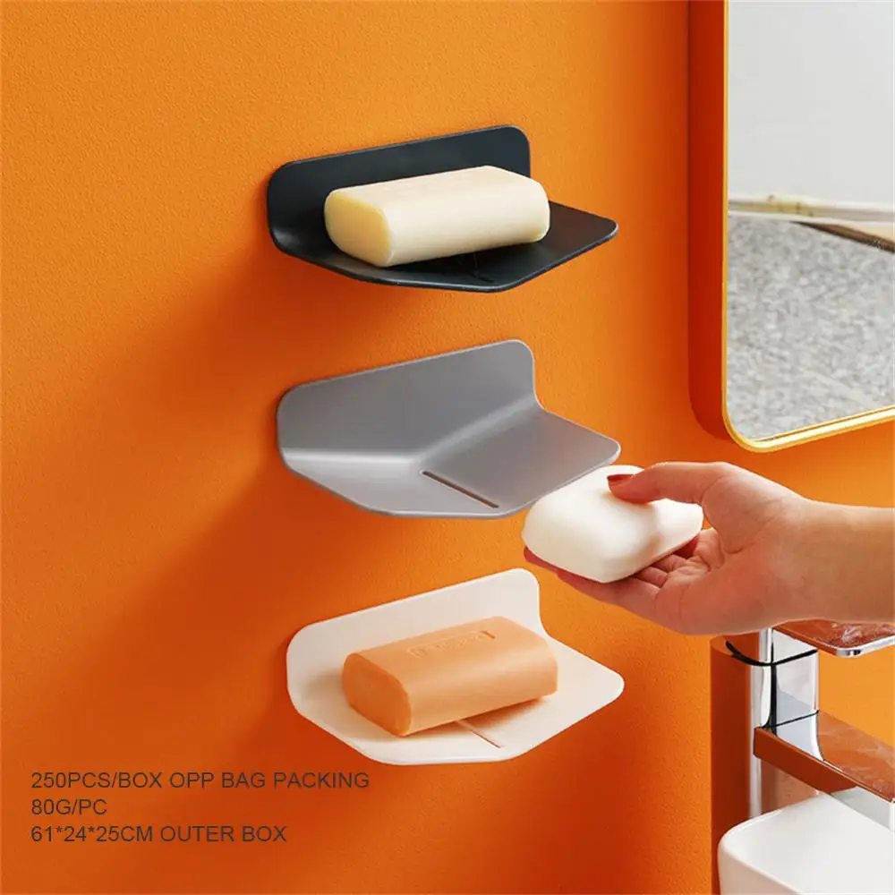 Sponge Dish Holder No Drilling Bathroom Shelf Punch-free Non-marking Bathroom Artifact Kitchen Sink Soap Dish Wall Mounted