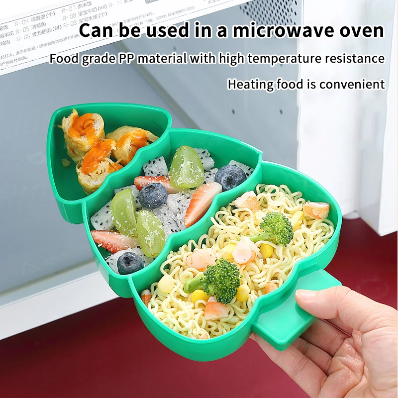 Plastic Christmas Tree Shape Candy Plate Food Sorting Dried Fruit Platter Bowl Household Breakfast Snack Tray Dessert Box Decor