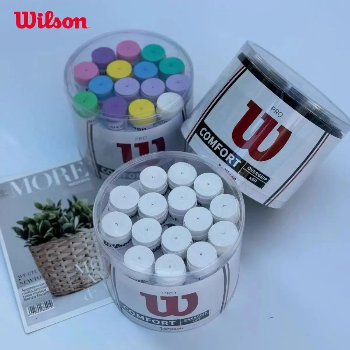 Wilson Universal สบาย Wilson Sticky Grip สําหรับแบดมินตันและเทนนิสอเนกประสงค์เจลมือกีฬาดูดซับเหงื่อ