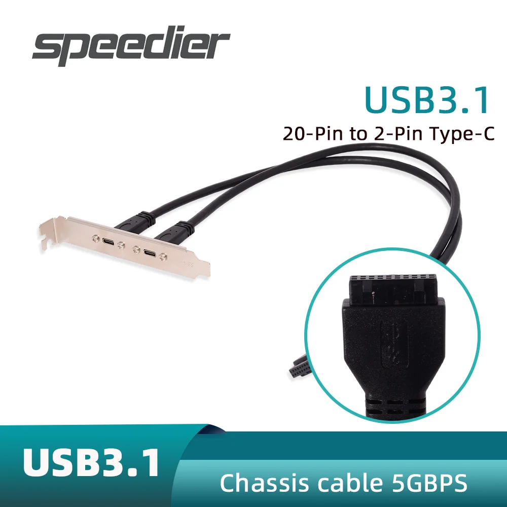 USB 3.2 Gen 2x2 USB 3.0 (19-pin ) Header USB 3.0/3.1 20Pin 2AF To Type-E/Type-C Mother Chassis Rear Baffle PCI Expansion 20Gbps