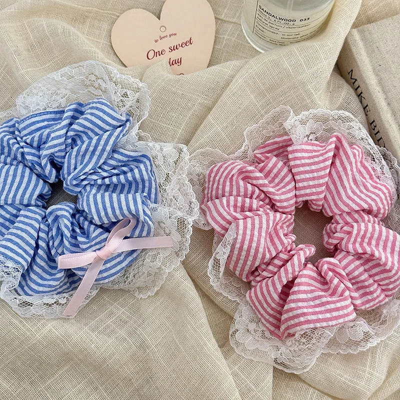 Hair ties accessories for women girl rubber bands scrunchies elastic korean kawaii bow popular leading fashion sweets kpop Gift