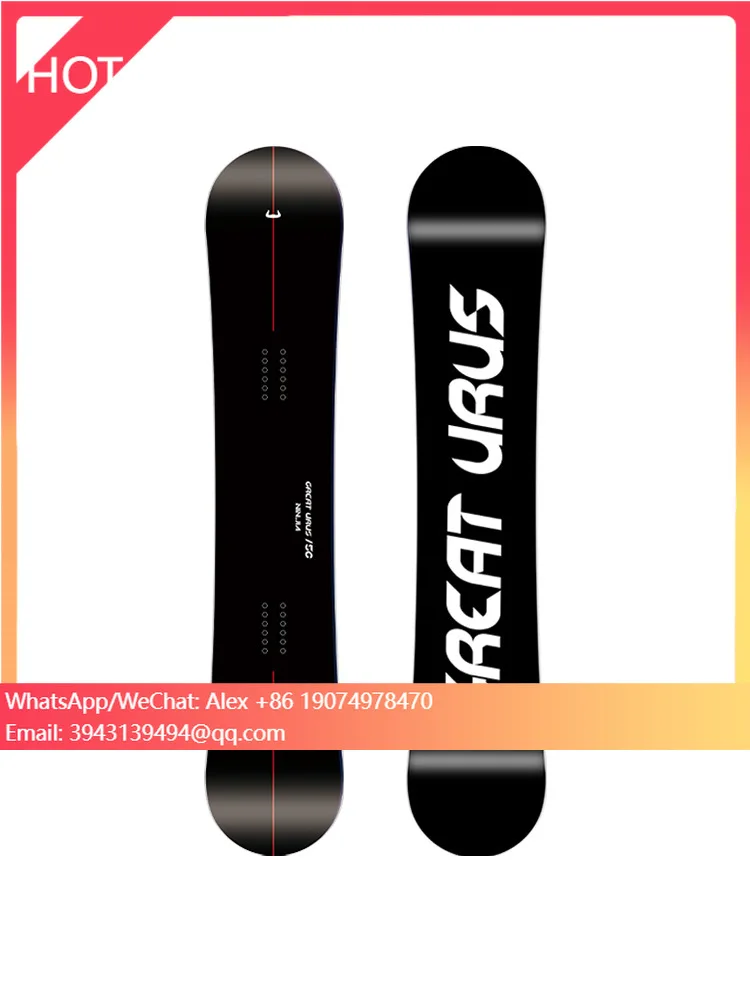 

Adult Professional Snowboard Flat Flower Board All Mountain White Poplar Wood Core Bidirectional