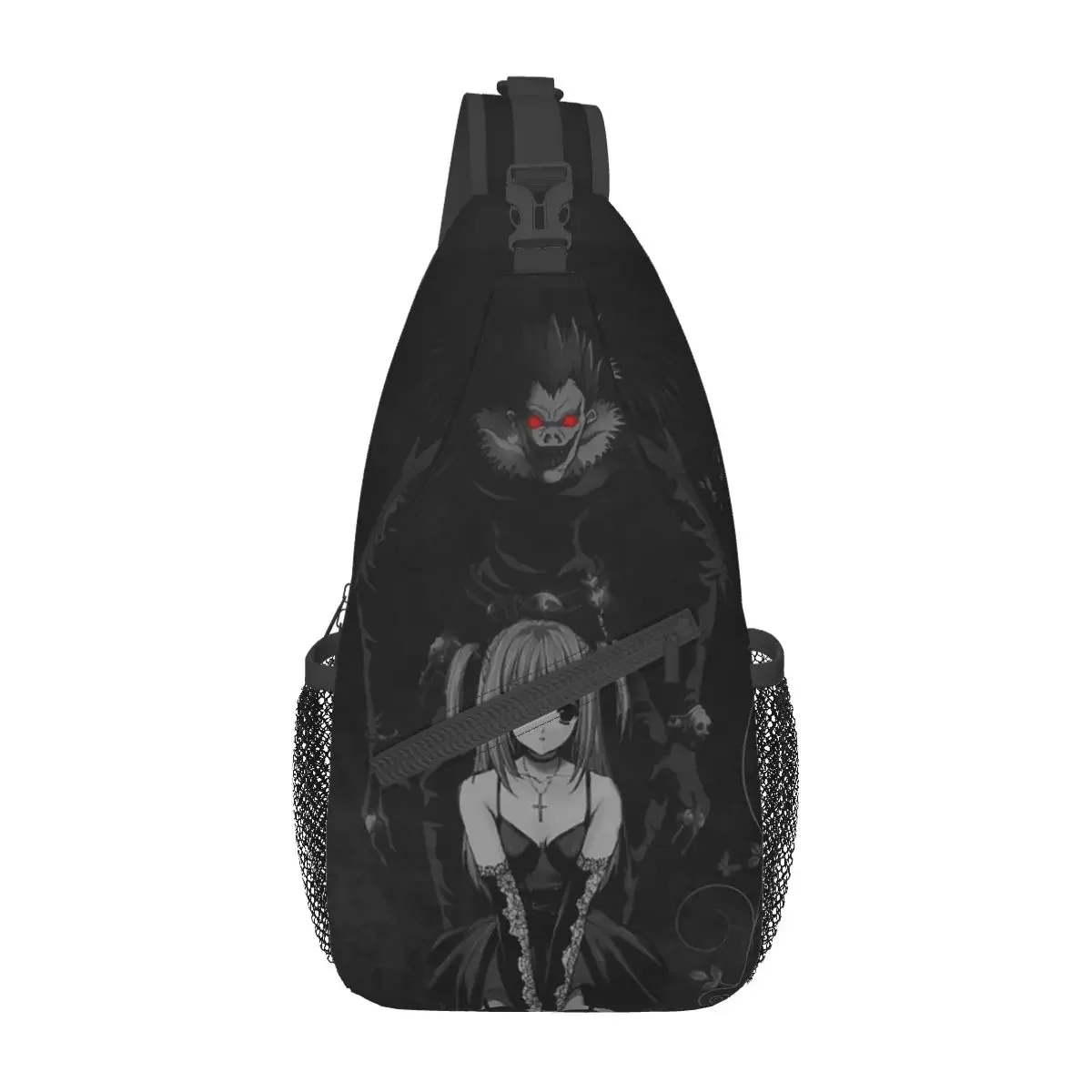 Death Note Small Sling Bag Chest Crossbody Shoulder Backpack Travel Hiking Daypacks Anime Japan Ryuk Misa Printed Satchel