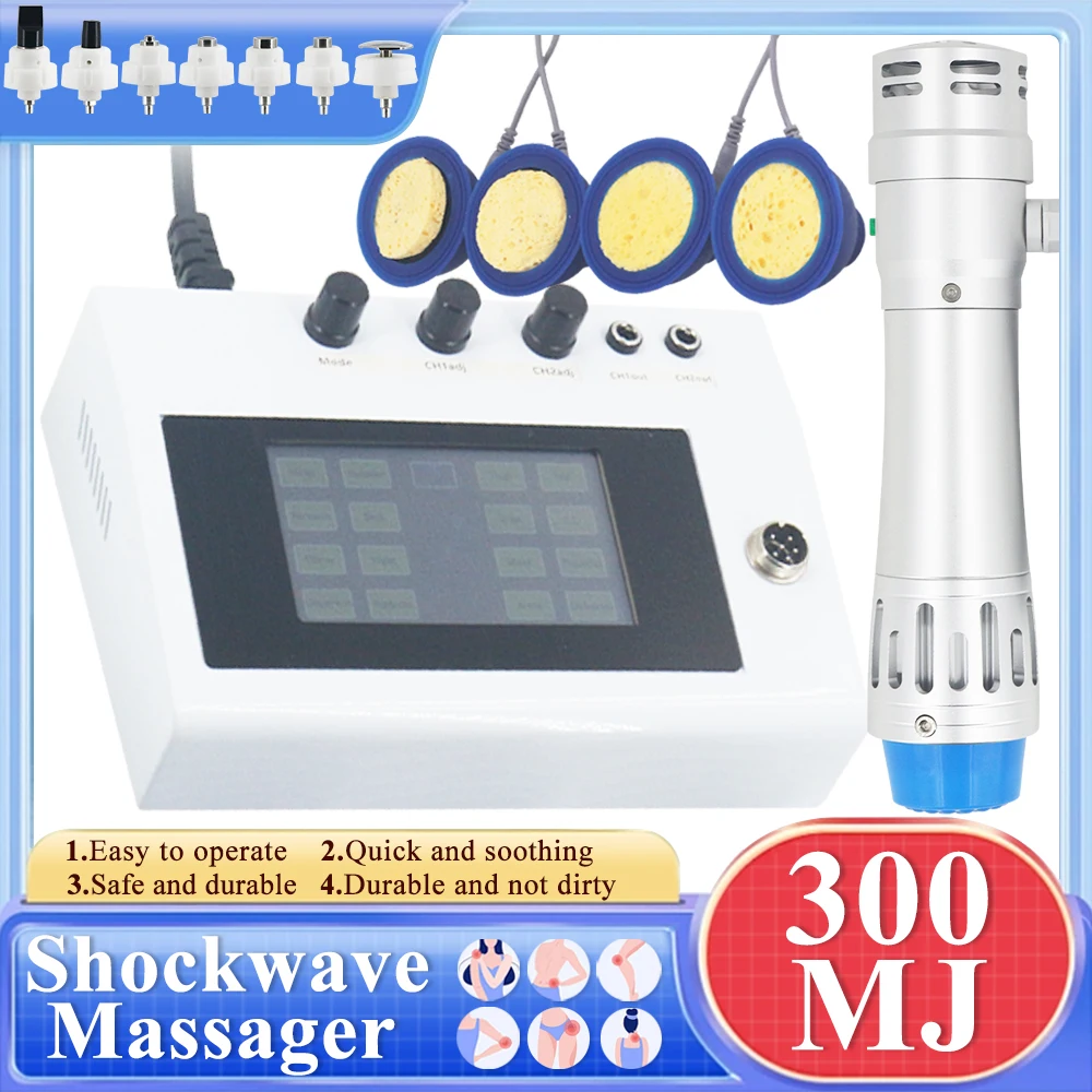 New EMS Shockwave Therapy Machine For ED Treatment Relieve Muscle Pain Massage Relaxation 300MJ Professional Shock Wave Massager