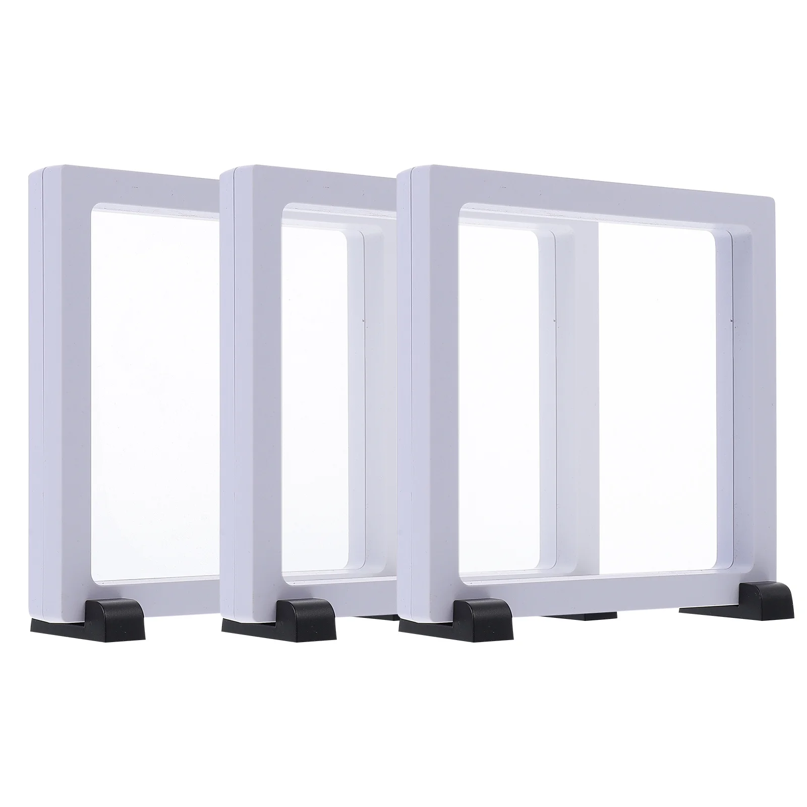 

3 set Jewelry Display Boxes Transparent Pe Film Storage Rack For Earrings Rings Bracelets Organizer Stand Display Box For