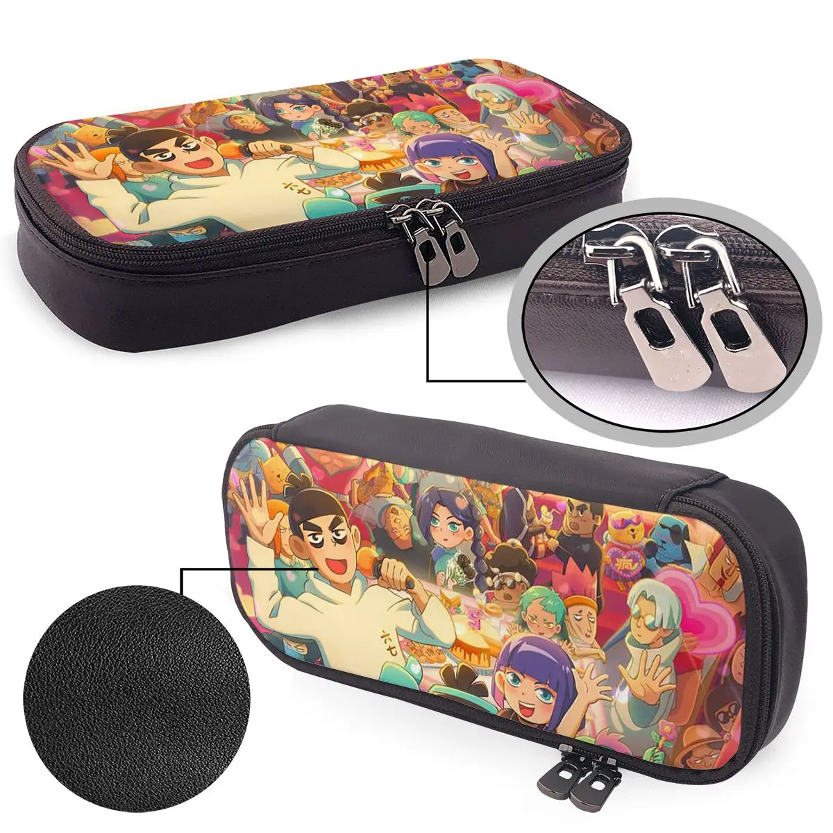 Scissor Seven Action Manga Cartoon Leather Pencil Case for Kids Gifts Pen Box Pencil Bag Stationery Supplies