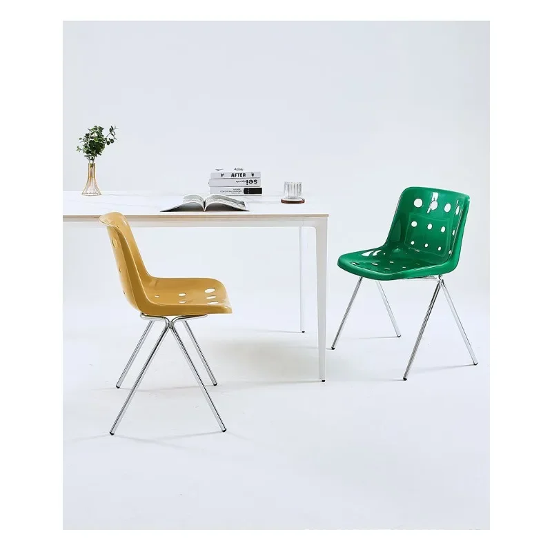 

Second-hand Cheese Chair Korean Ins Style Restaurant Hole Chair Simple Coffee Shop Milk Tea Shop Backrest Nordic Stool