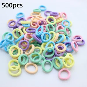 Bandas elásticas coloridas do cabelo para meninas, rabo de cavalo segurar o laço do cabelo, borracha scrunchie, acessórios de cabelo, 100 PCs, 300 PCs, 500 PCs 8 principais vendas tala cachorro - №5